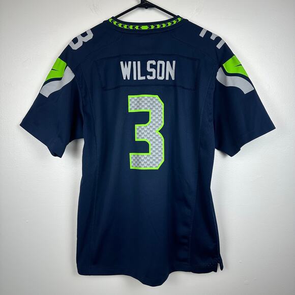 Nike NFL On Field Mens Seattle Seahawks #3 Russell Wilson Blue Home Jersey XL - Picture 2 of 13